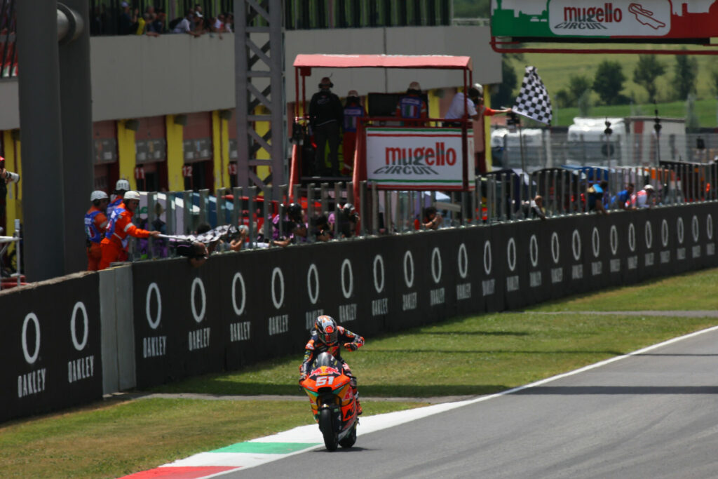 Pedro Acosta (51) won the Moto2 race at Mugello. Photo courtesy Dorna.