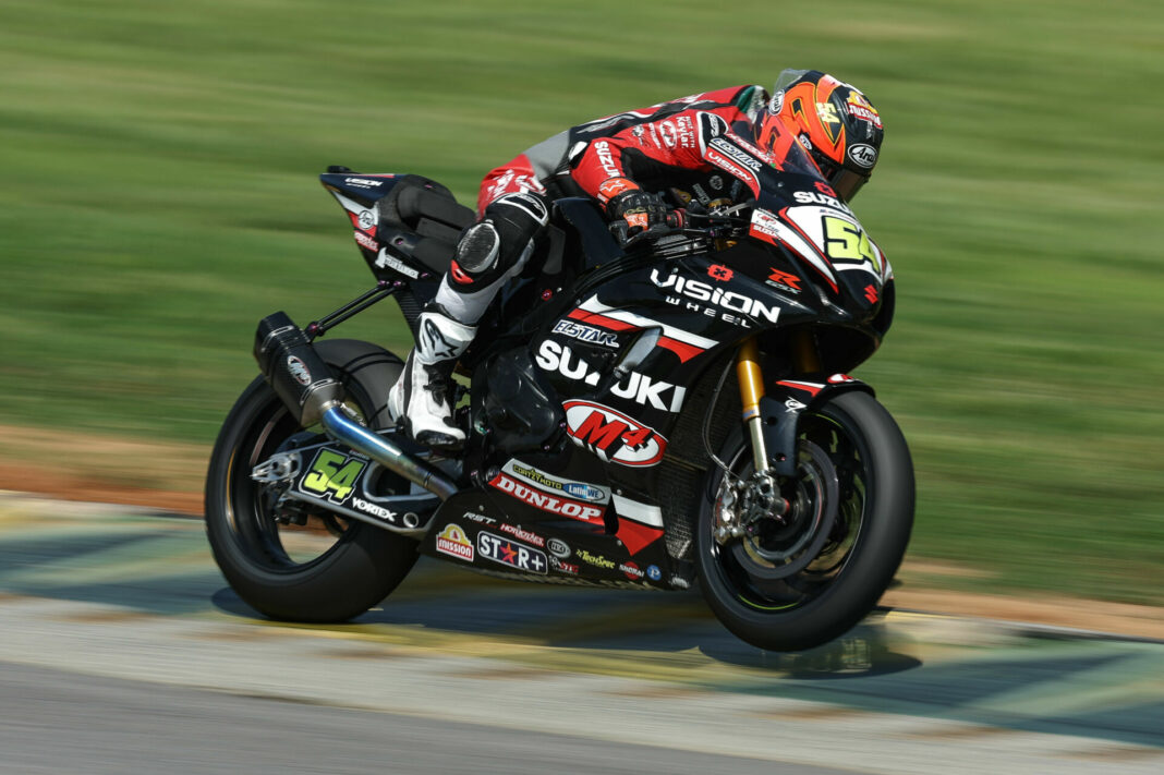 Video Vision Wheel M4 ECSTAR Suzuki Superbike Riders Test At PittRace