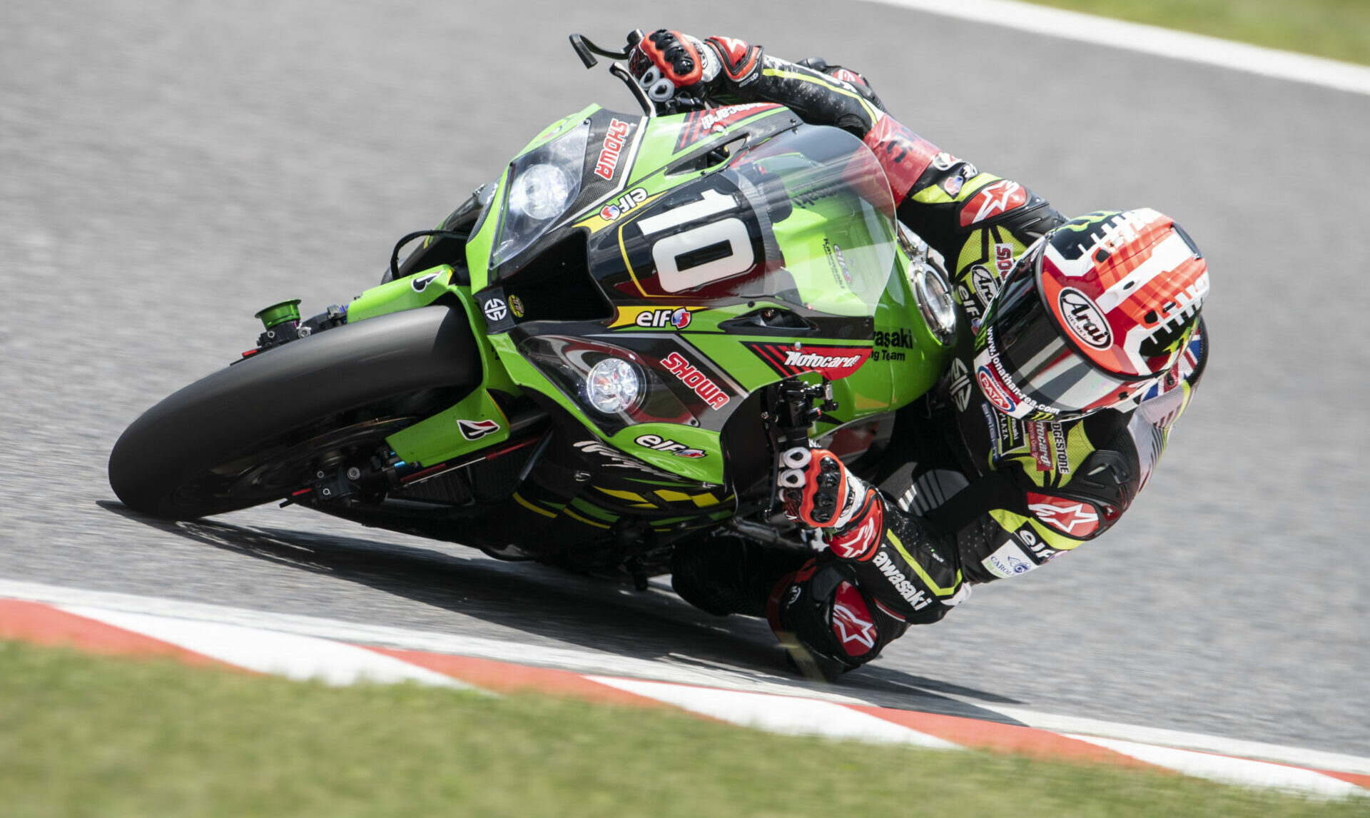 Jonathan Rea (10) on track during the 2019 Suzuka 8-Hours race. Photo courtesy Kawasaki.