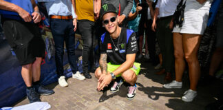 The city of Assen honored Fabio Quartararo with one of the first plaques on its new Walk of Fame. Photo courtesy Dorna.