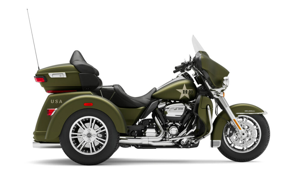 A Harley-Davidson Tri Glide® Ultra G.I. (Enthusiast Collection). Photo courtesy Harley-Davidson.