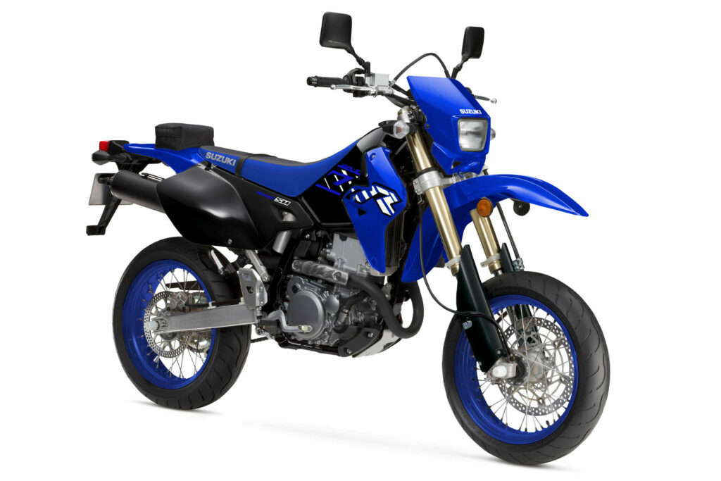 A 2023-model Suzuki DR-Z400SM. Photo courtesy Suzuki Motor USA, LLC.