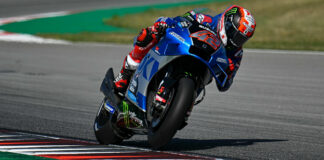 Alex Rins (42). Photo courtesy Team Suzuki Press Office.