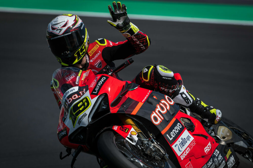 Alvaro Bautista (19). Photo courtesy Ducati.