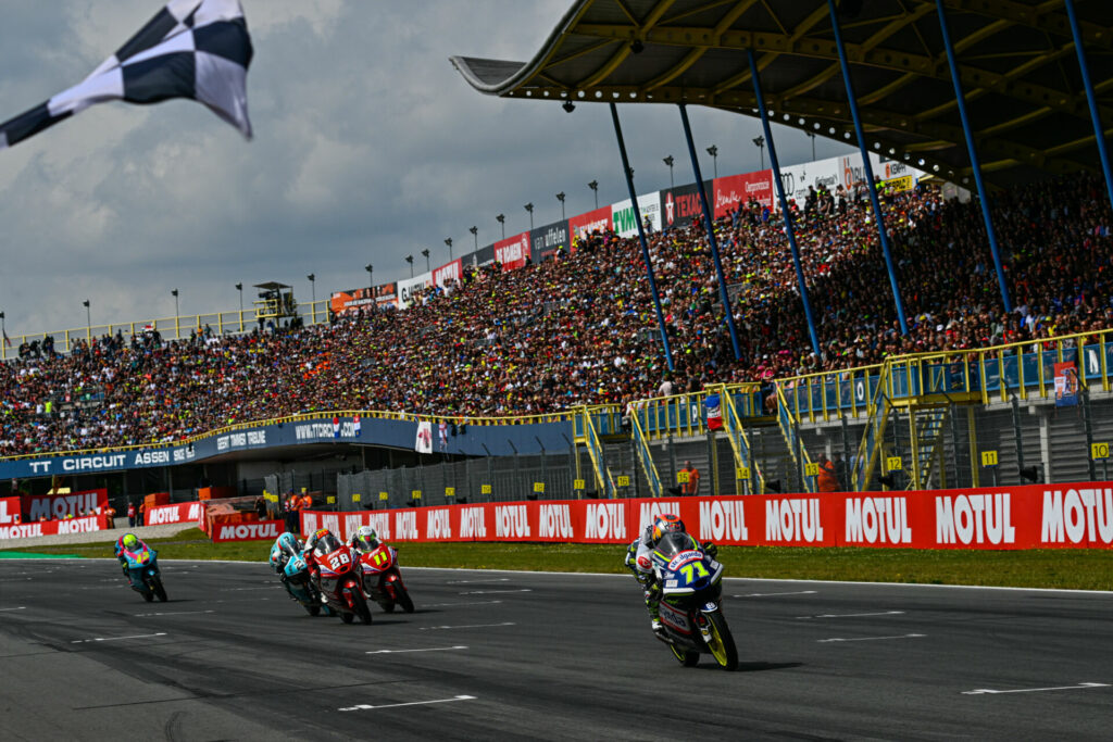 Ayumu Sasaki (71) won the Moto3 race at Assen. Photo courtesy Dorna.