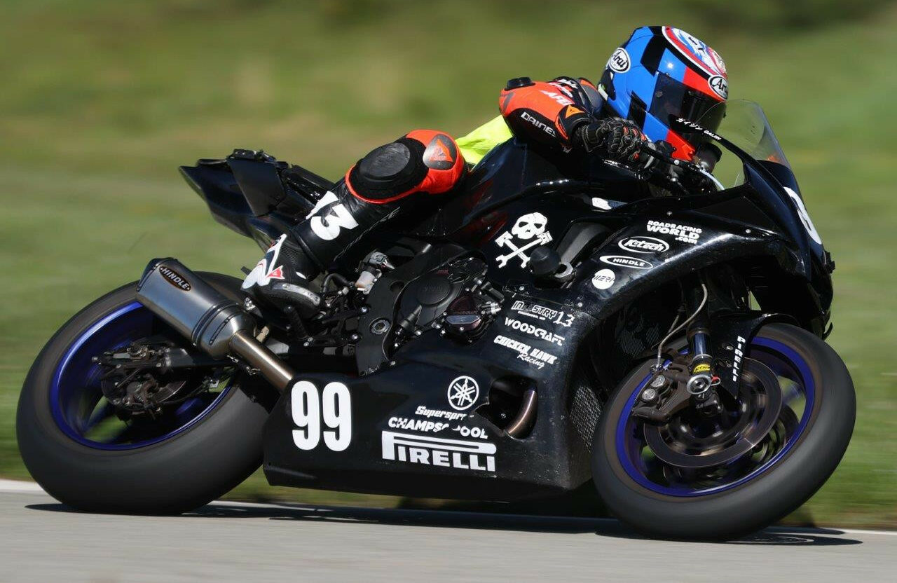 Ben Walters (99) on the Army of Darkness Yamaha YZF-R1. Photo by Photos by Marty, courtesy Army of Darkness.