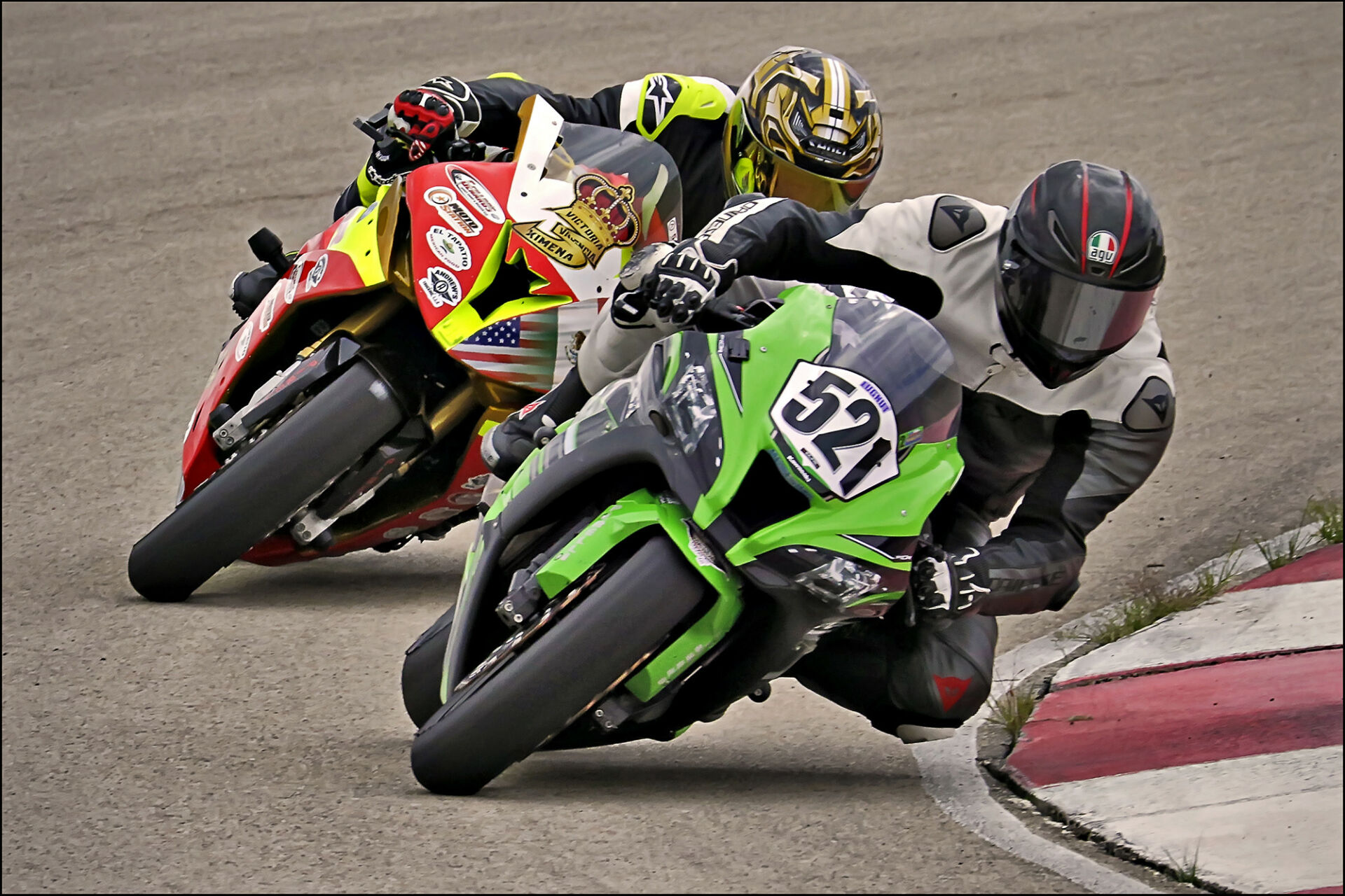 Anthony Norton (512) fends off Genaro Lopez (3) through the Release corner during Round Two of the UtahSBA’s King of the Mountain GTO Race held at Utah Motorsports Campus’ East Track. Photo by Steve Midgley, courtesy UtahSBA.