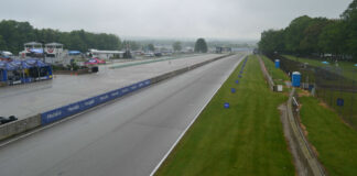 The view from the starter's bridge at Road America on Sunday morning. Photo by David Swarts.