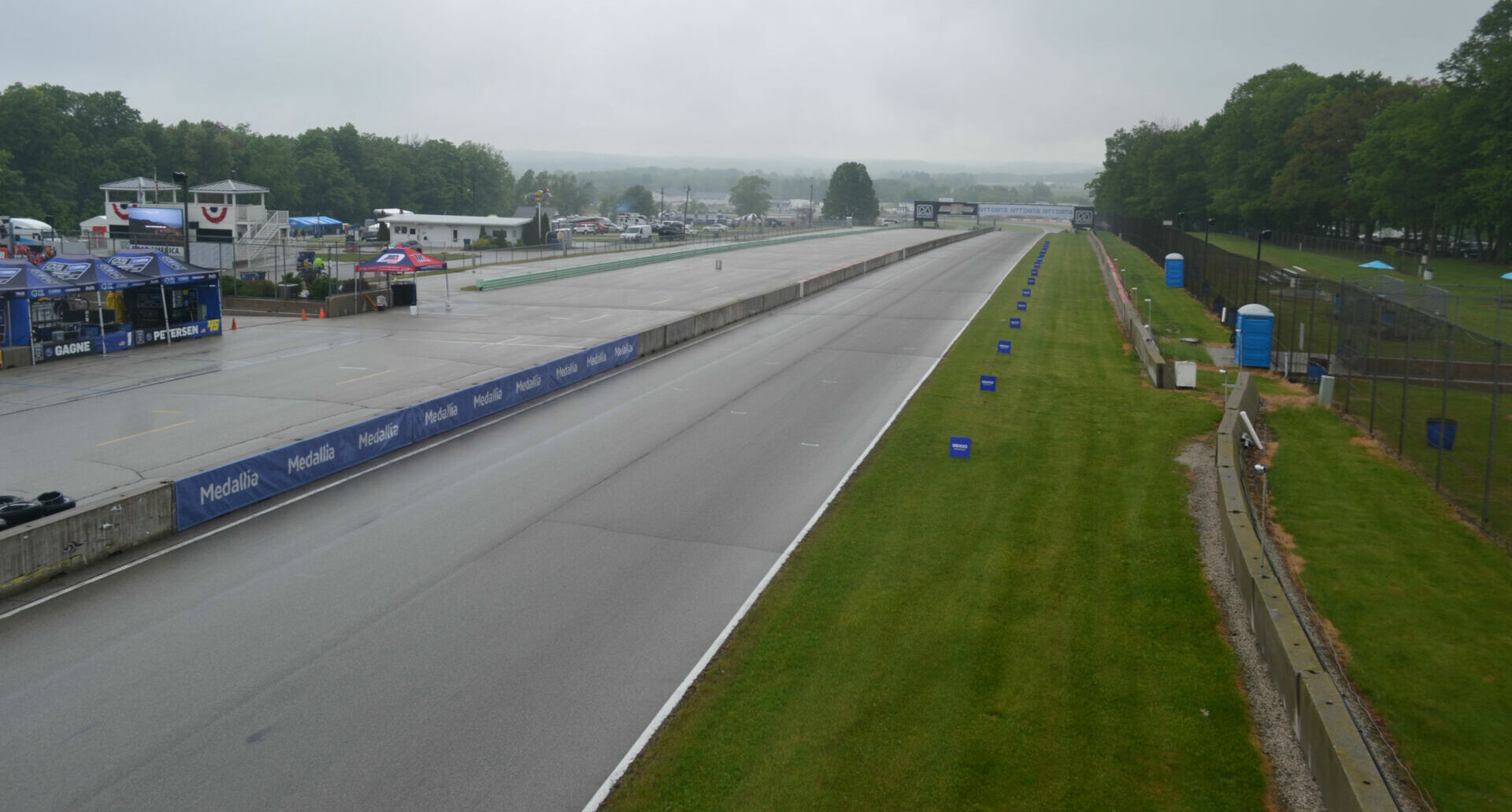 The view from the starter's bridge at Road America on Sunday morning. Photo by David Swarts.
