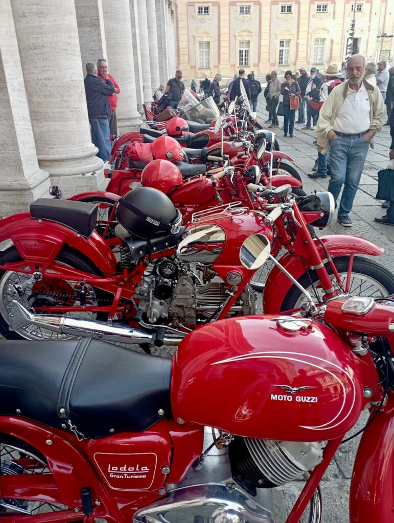 Even more Moto Guzzi motorcycles at Piazza De Ferrari. Photo courtesy Elena Bagnasco.