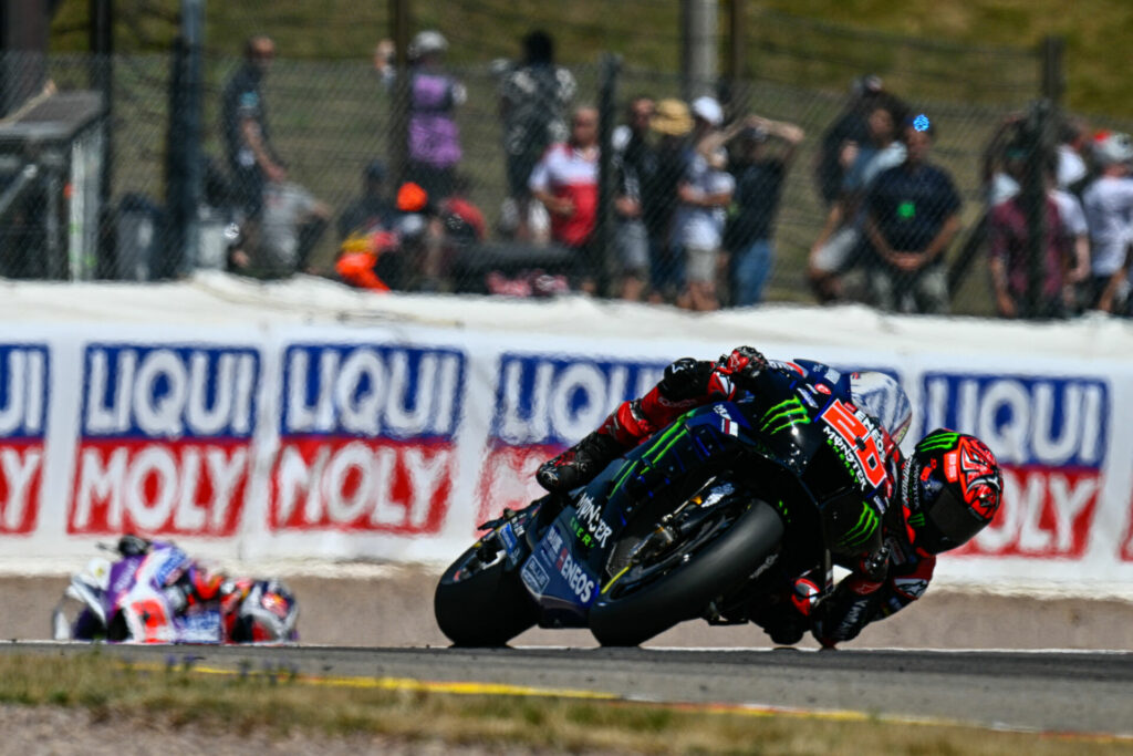 Fabio Quartararo (20) won the MotoGP race at Sachsenring. Photo courtesy Dorna.