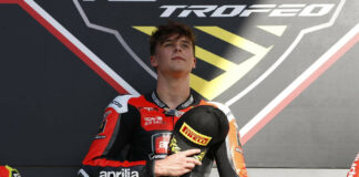 Max Toth on top of the podium at Mugello. Photo courtesy BK Corse.