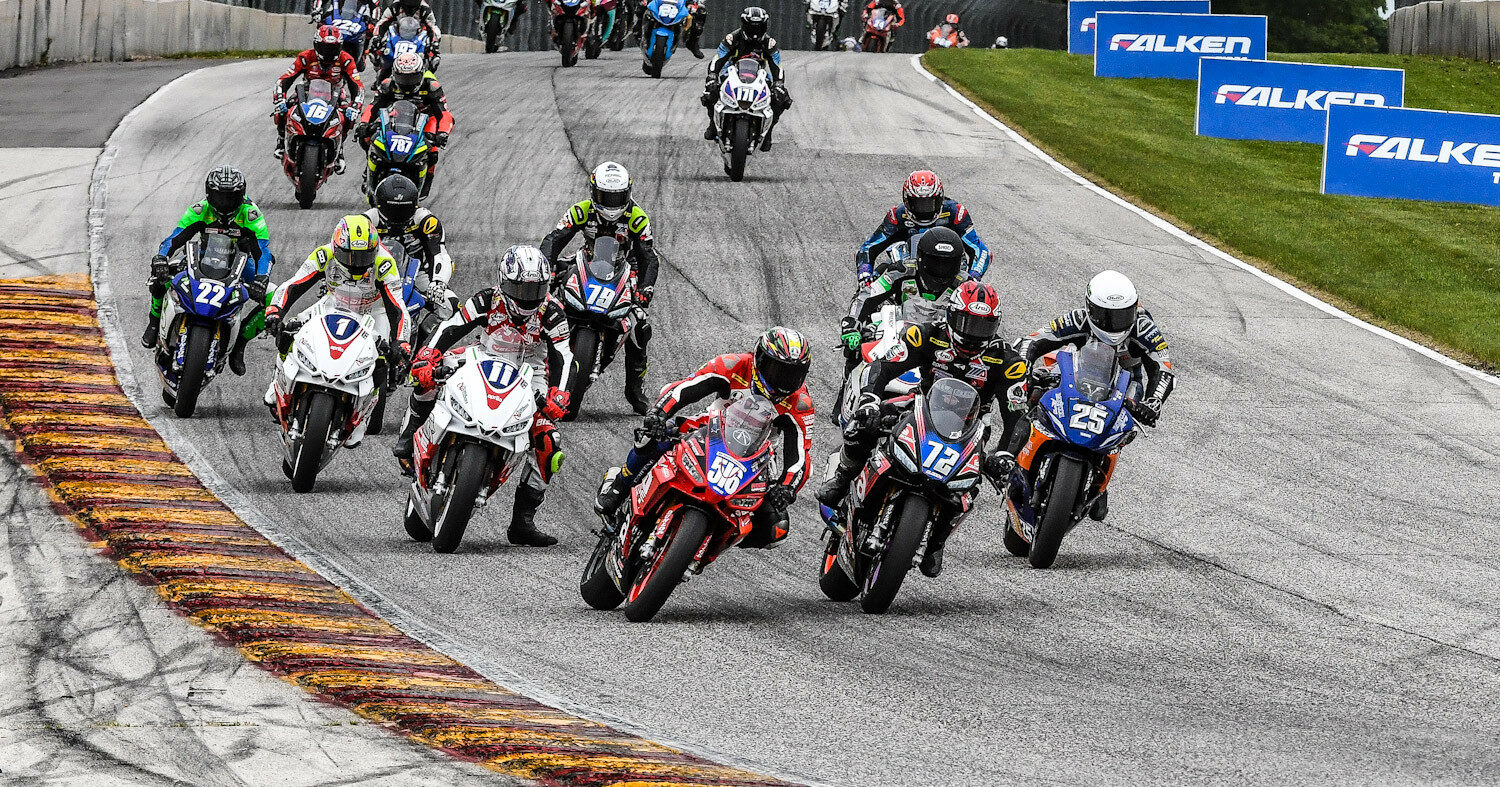 Twins Cup leaders battling for the podium. Photo credit Brian J. Nelson, courtesy Rodio Warhorse HSBK Racing.