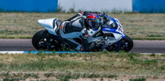 Mike Applegate (79) at speed at High Plains Raceway, in Colorado. Photo by Kelly Vernell, courtesy MRA.