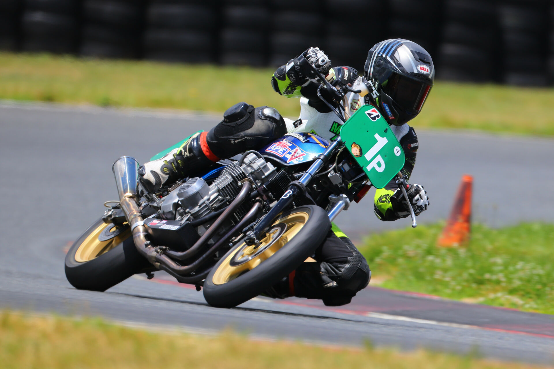 Jeremy Maddrill (1P) at speed at New Jersey Motorsports Park. Photo by etechphoto.com, courtesy AHRMA.