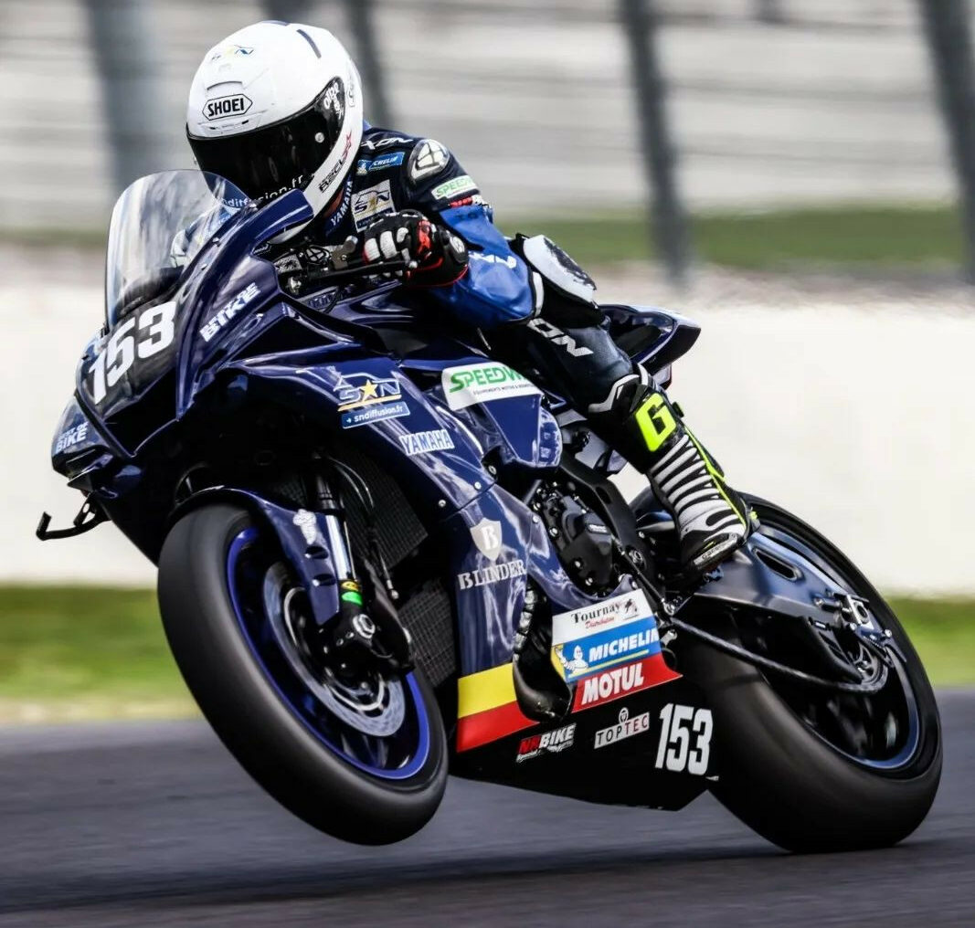 Valentin Debise (153) at speed at Magny-Cours. Photo courtesy Valentin Debise.