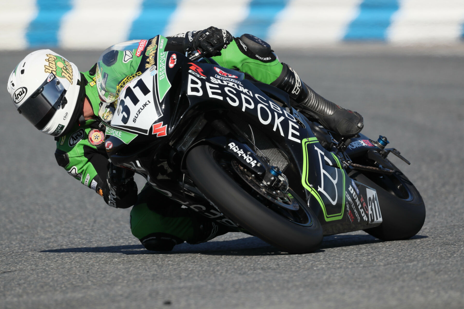 Robertino Pietri (311) on his way to finishing third in the 2018 Daytona 200. Photo by Brian J. Nelson.