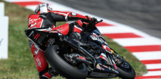 Jake Lewis (85) suffered a thumb injury at Ridge Motorsports Park and Kyle Wyman will ride his Vision Wheel M4 ECSTAR Suzuki GSX-R1000R Superbike in his place at Laguna Seca. Photo by Brian J. Nelson.