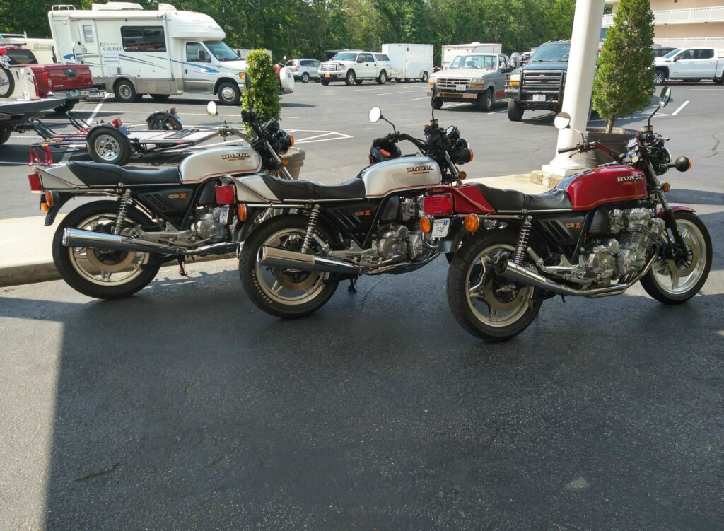 A trio of Honda CBX's. Photo by Jon Seidel.