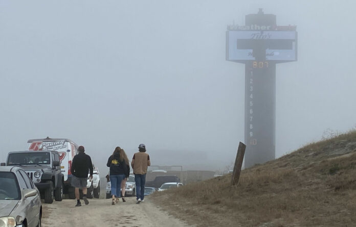 IMG_0530 Early morning fog at WeatherTech Raceway Laguna Seca forced Saturday's MotoAmerica schedule to be changed. Photo by David Swarts.