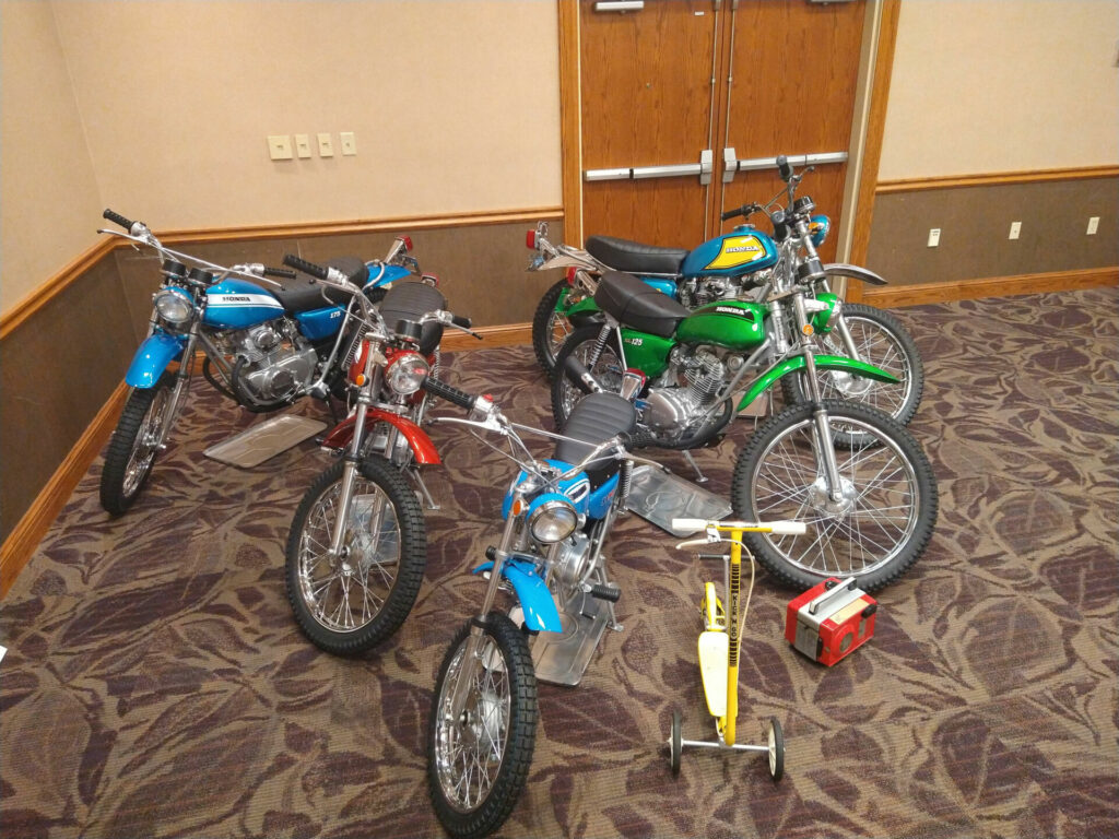 Small displacement Honda SL's, a Kink n Go, and a Honda generator. Photo by Jon Seidel.