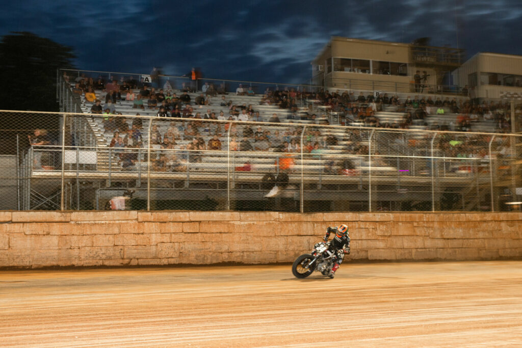 Cameron Smith (34) at speed at the Port Royal Half-Mile. Photo courtesy Royal Enfield North America.