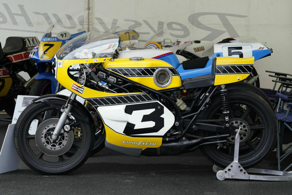 Gene Romero's Daytona 200-winning 1975 Yamaha TZ750. Photo courtesy Yamaha Racing Heritage Club.