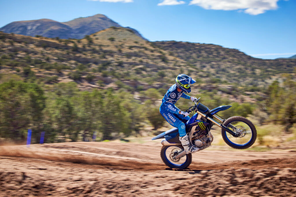 A 2023 Yamaha YZ450F Monster Energy Yamaha Racing Edition. Photo courtesy Yamaha Motor Corp., U.S.A.