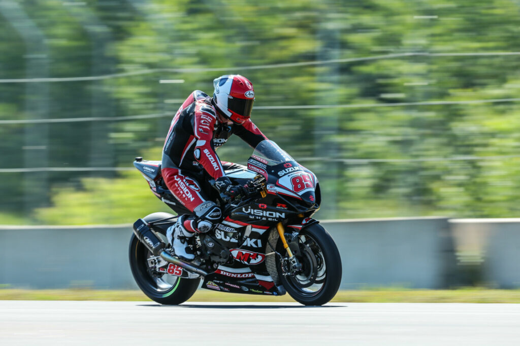 With two top-10 finishes for the weekend, Jake Lewis (85) is looking to get back to racing shape in the next round. Photo courtesy Suzuki Motor USA LLC.