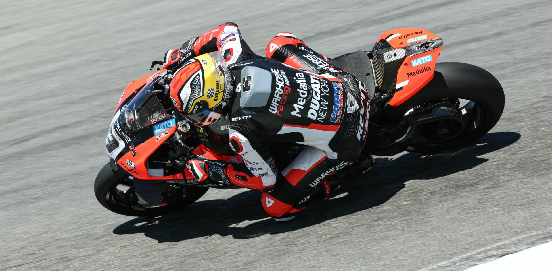 Danilo Petrucci (9), the MotoAmerica Medallia Superbike Championship point leader heading into PittRace. Photo by Brian J. Nelson.