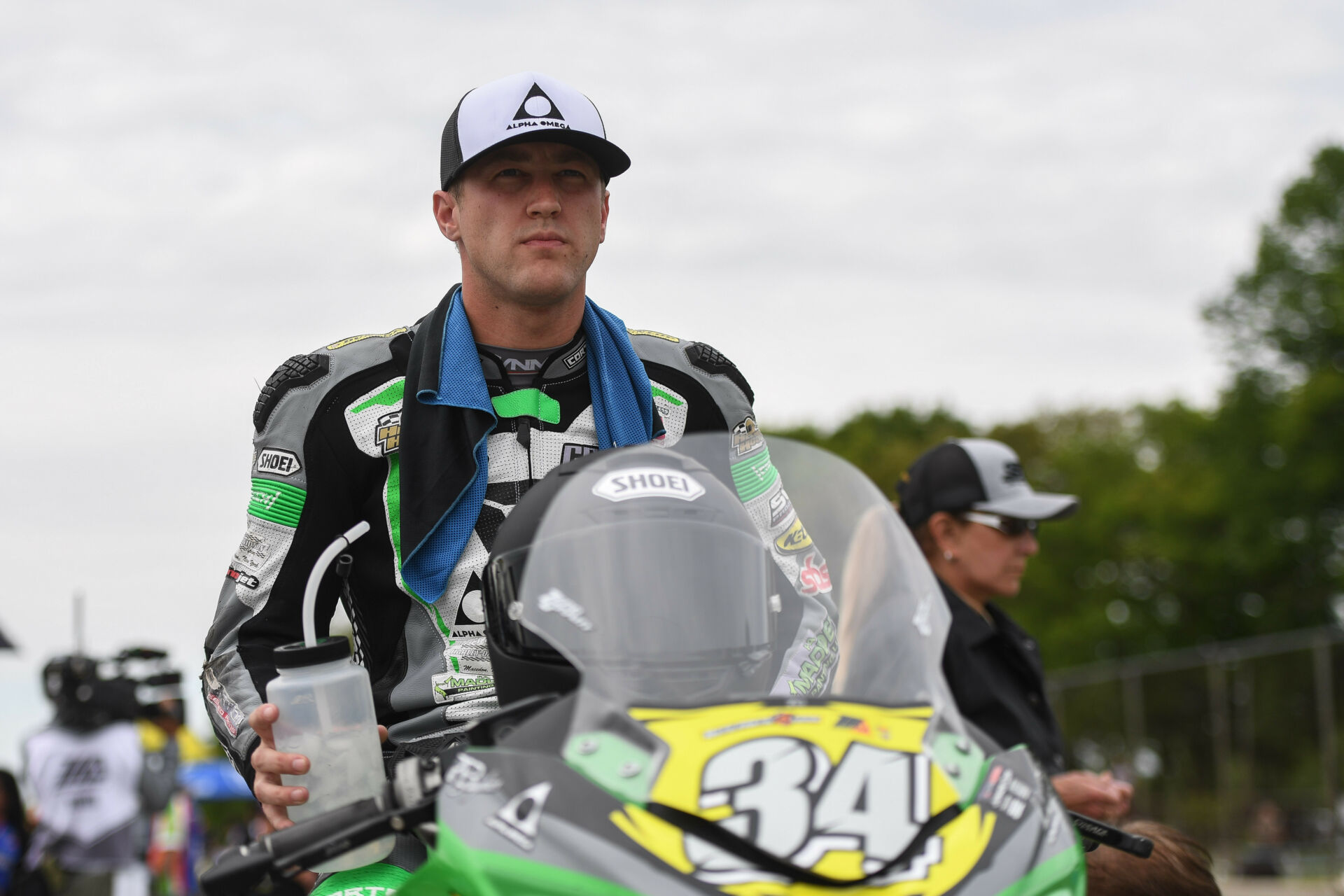 Cody Wyman on the grid prior to a MotoAmerica SportbikeTrackGear.com Junior Cup race. Photo by Brian J. Nelson.