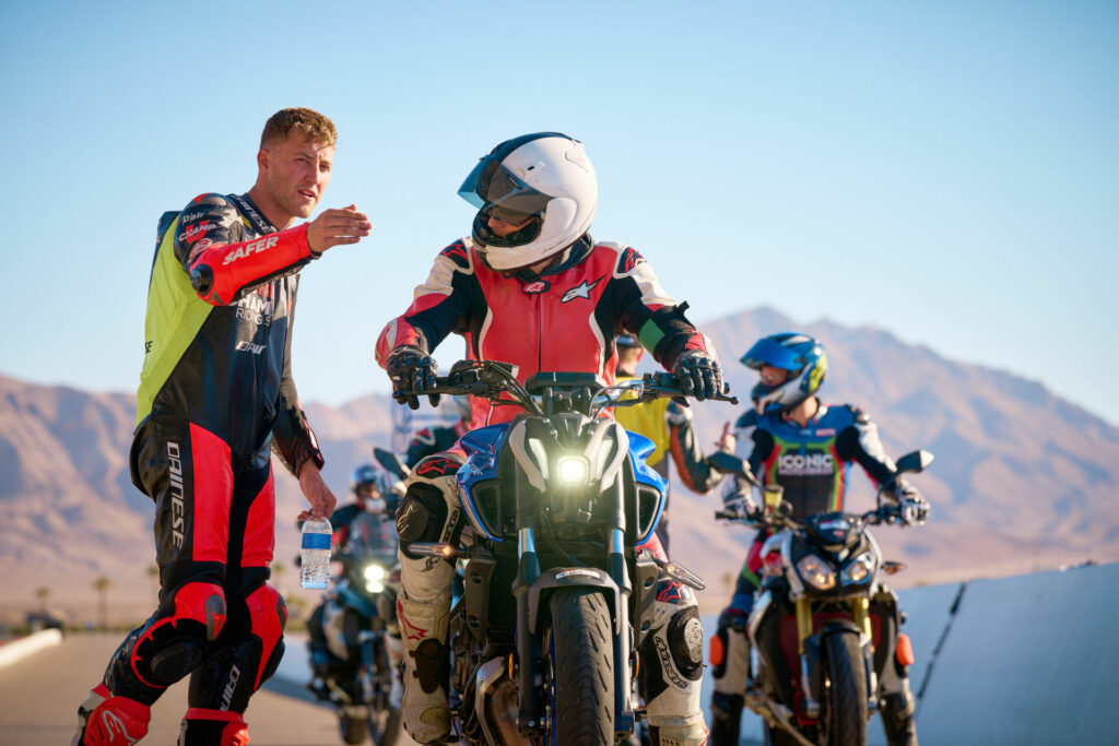 Cody Wyman launching students in the YCRS braking drill. Cody has also taught high-end car instructional programs. Photo by 4TheRiders.com.