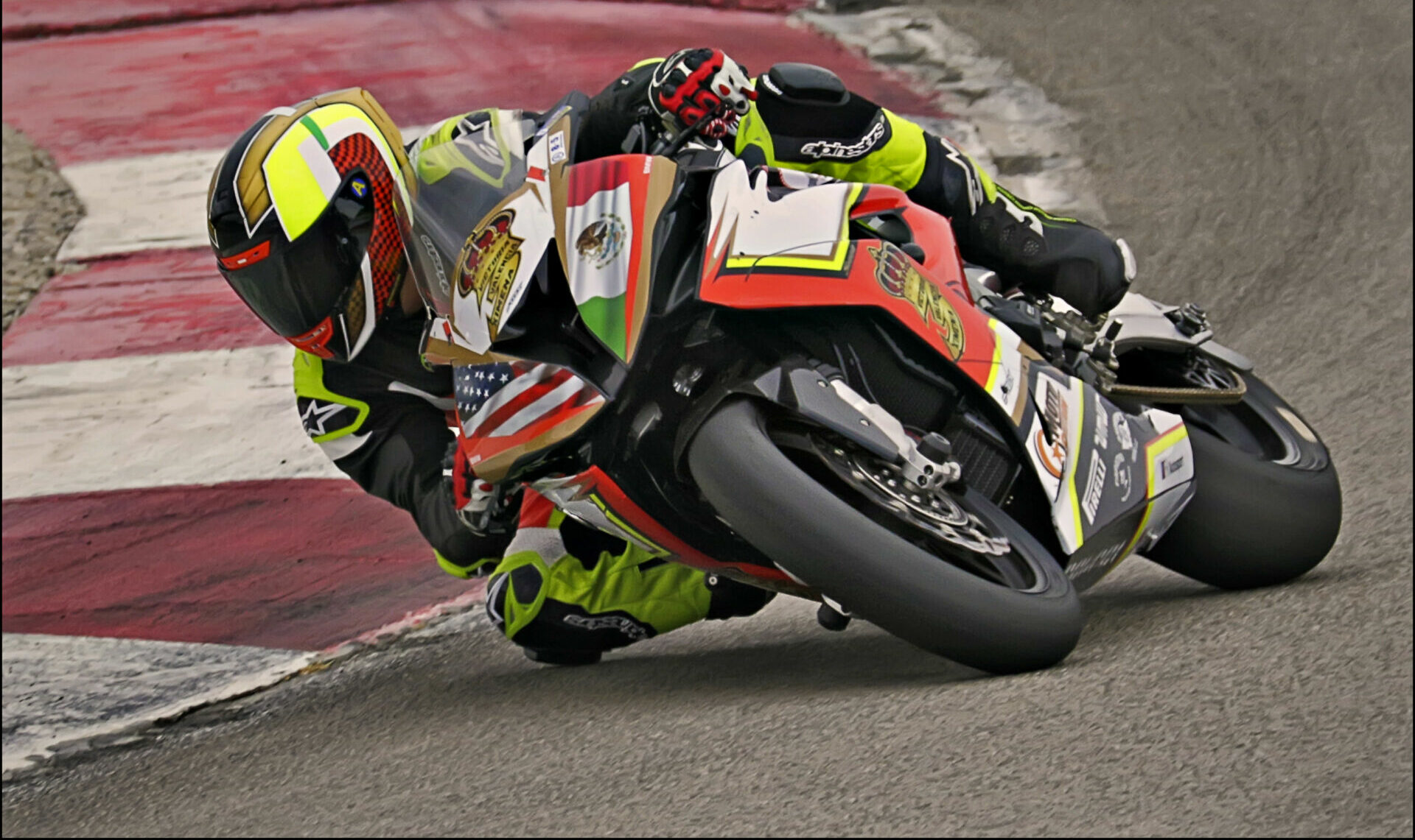 Genaro Lopez (3) carving the turn known as Wind Up at Utah Motorsports Campus. Photo by Steve Midgley, courtesy UtahSBA.