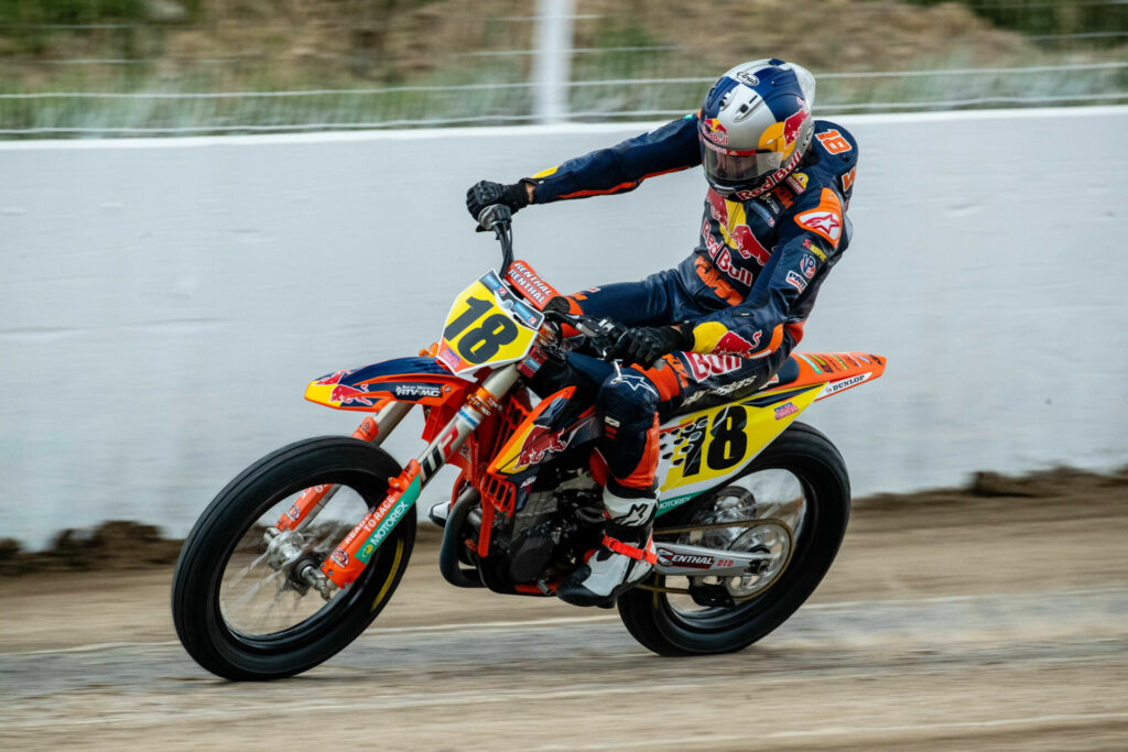 Max Whale (18) at the Black Hills Half-Mile. Photo courtesy KTM Factory Racing.