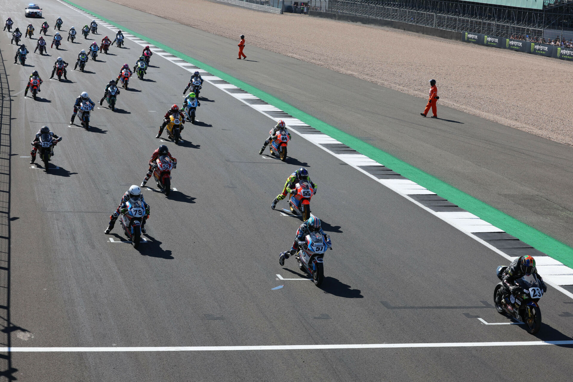 The start of British Talent Cup Race Two at Silverstone. Photo courtesy British Talent Cup.