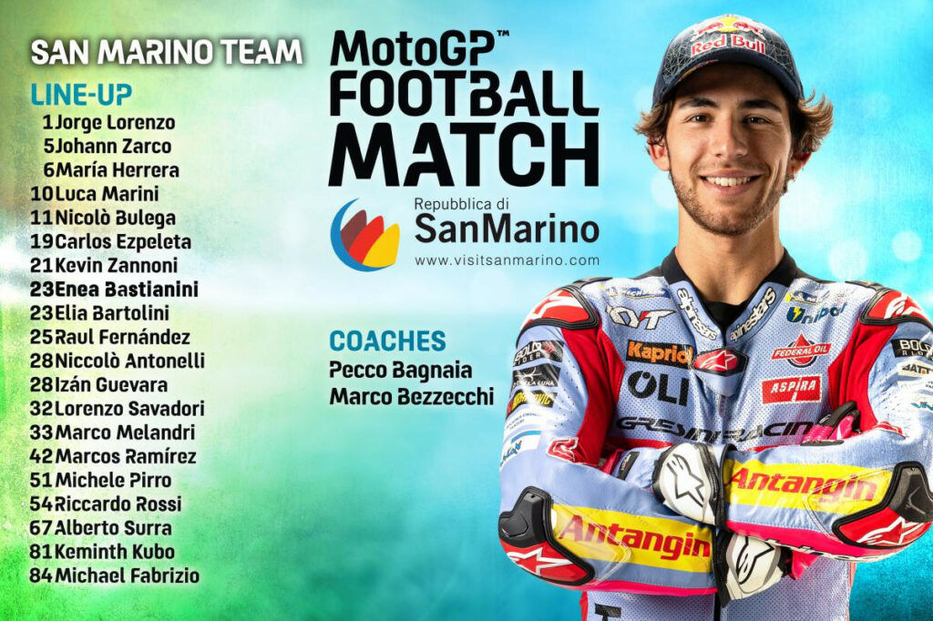 The San Marino team lineup.