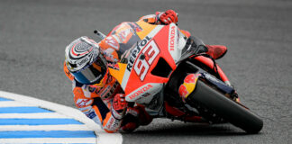 Marc Marquez (93), as seen during MotoGP FP1 at Motegi. Photo by Kohei Hirota.