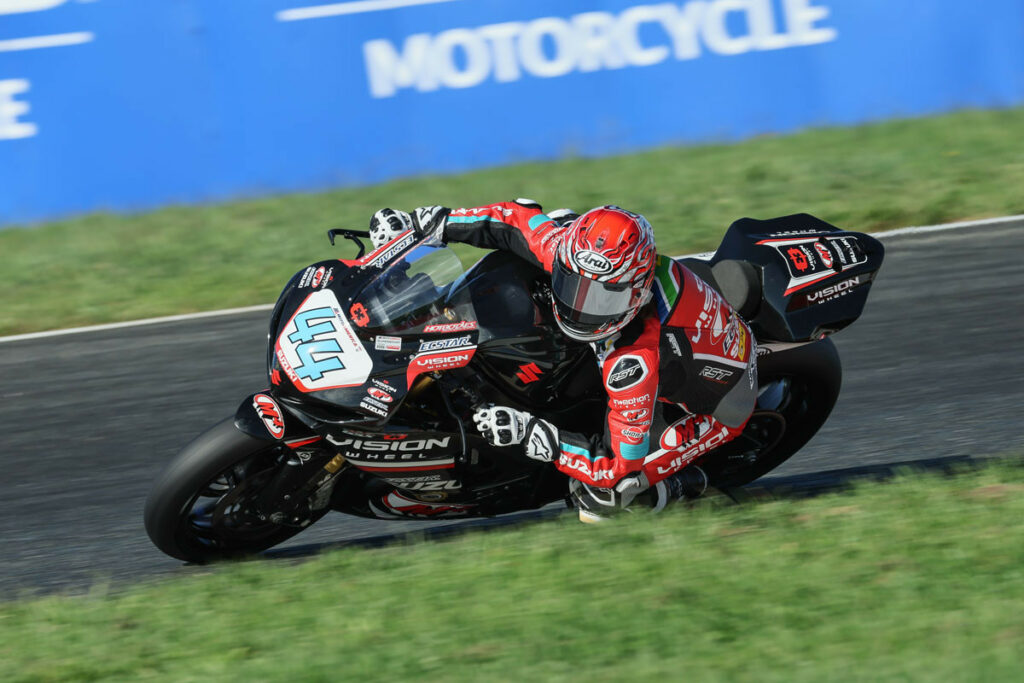 After a promising Race 1, Sam Lochoff (44) looks forward  to the last round of the championship at Barber.