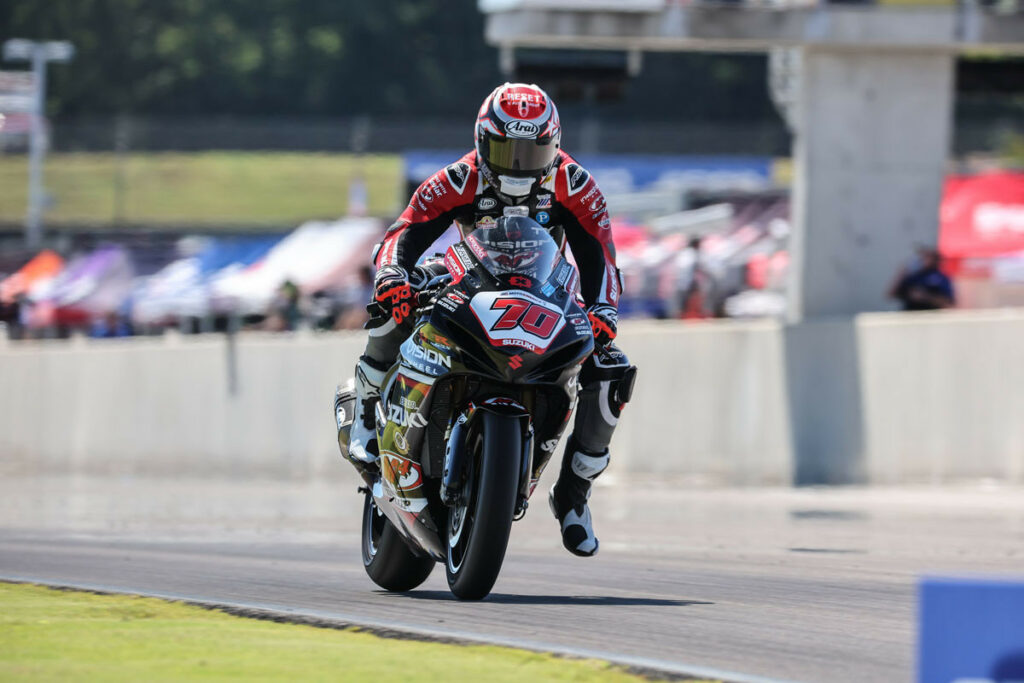 Tyler Scott (70) looking to close out the 2022 MotoAmerica season strong. 