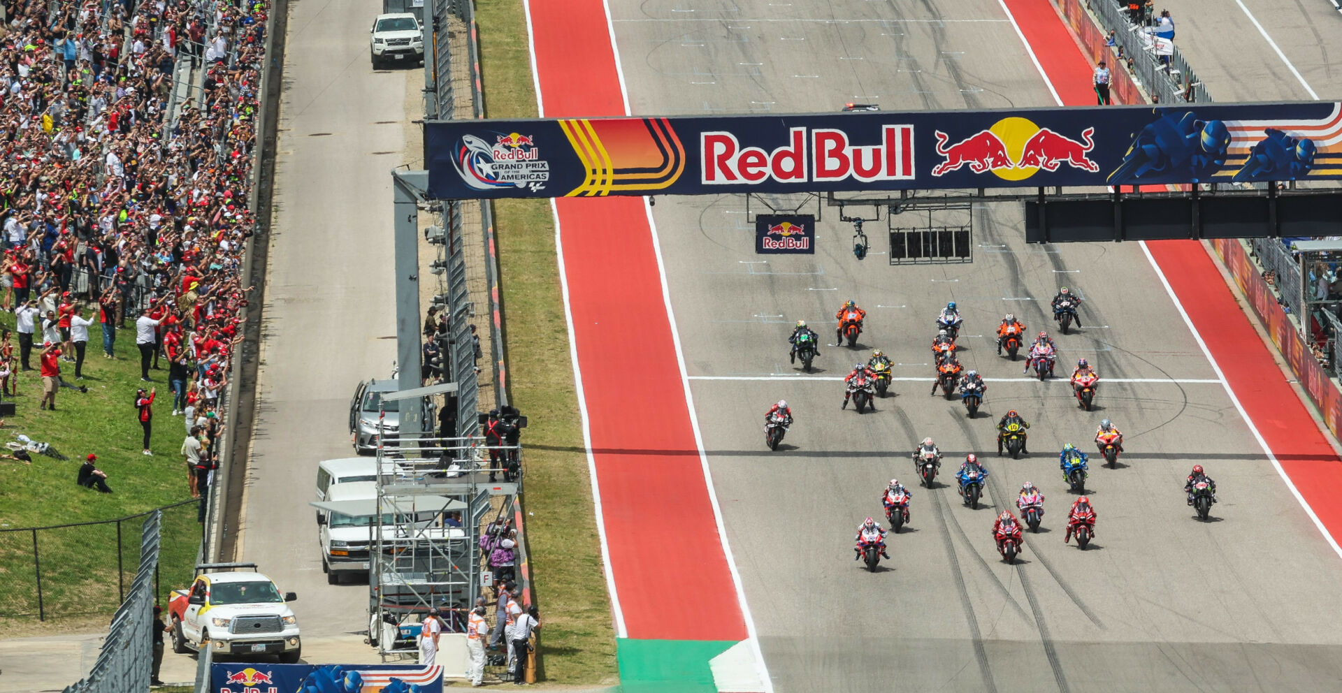 The start of the MotoGP race at Circuit of The Americas. Photo by Brian J. Nelson.