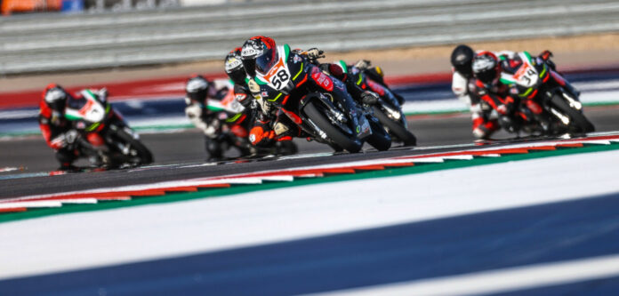 BJN68559_P_CROP North America Talent Cup competitors in action earlier this year at Circuit of The Americas. Photo by Brian J. Nelson, courtesy NATC.