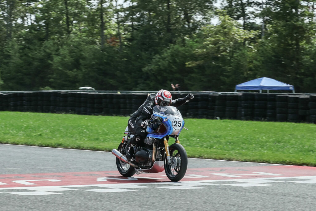 Crystal Martinez (25) won her first-career Royal Enfield Build. Train. Race. race. Photo by Brian J. Nelson.