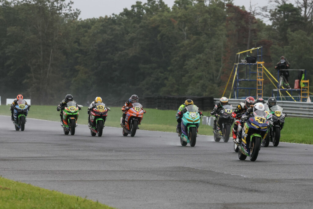 Rain master Kayla Yaakov (31) dominated SportbikeTrackGear.com Junior Cup Race Two. Photo by Brian J. Nelson.