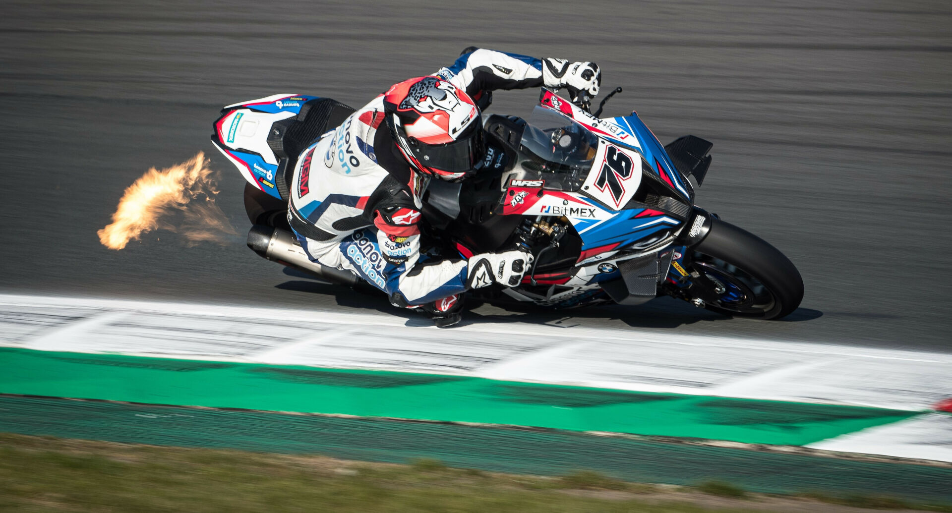 Loris Baz (76). Photo courtesy BMW Motorrad Motorsport.