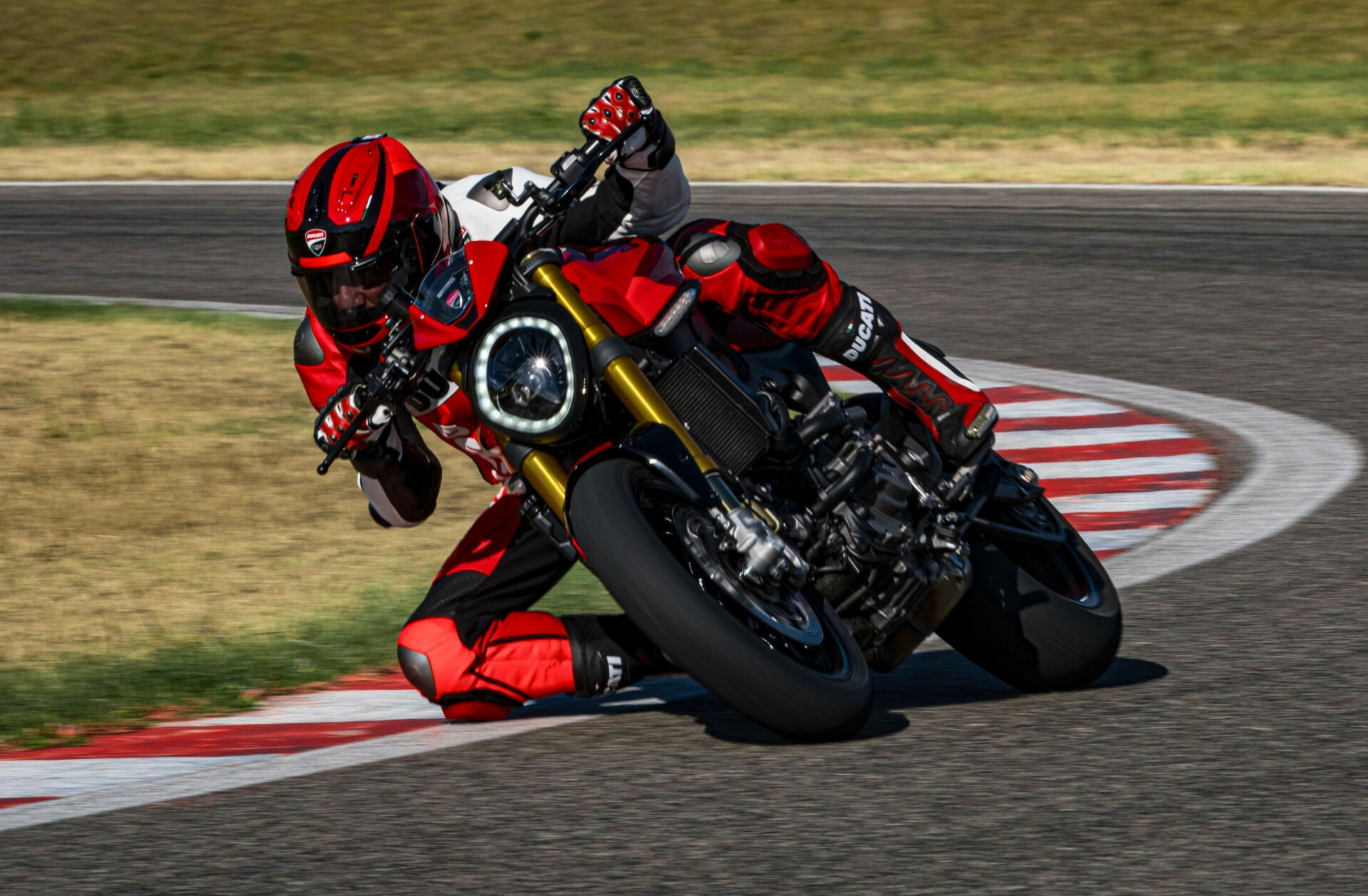 A 2023 Ducati Monster SP at speed. Photo courtesy Ducati.