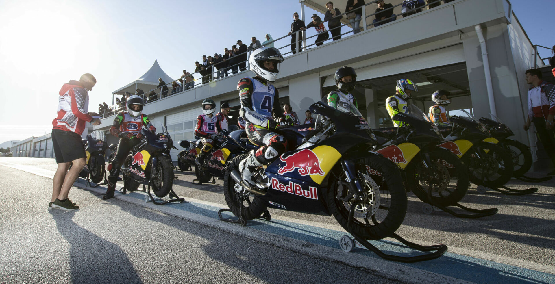 Red Bull MotoGP Rookies Cup hopefuls at the last tryout event, which was held in 2019 in Spain. Photo courtesy Red Bull.