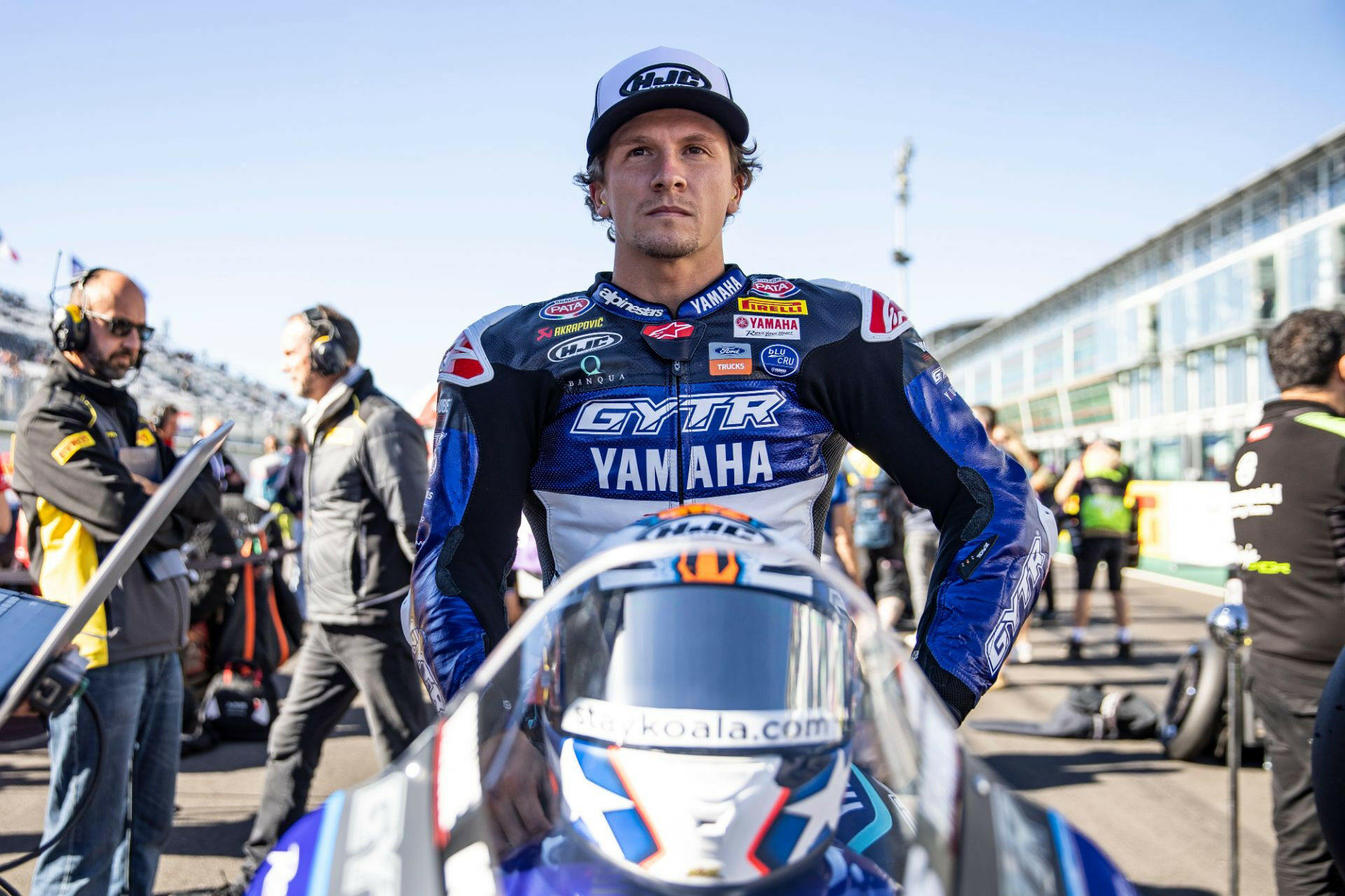 Garrett Gerloff on the grid at Magny-Cours. Photo courtesy Yamaha.