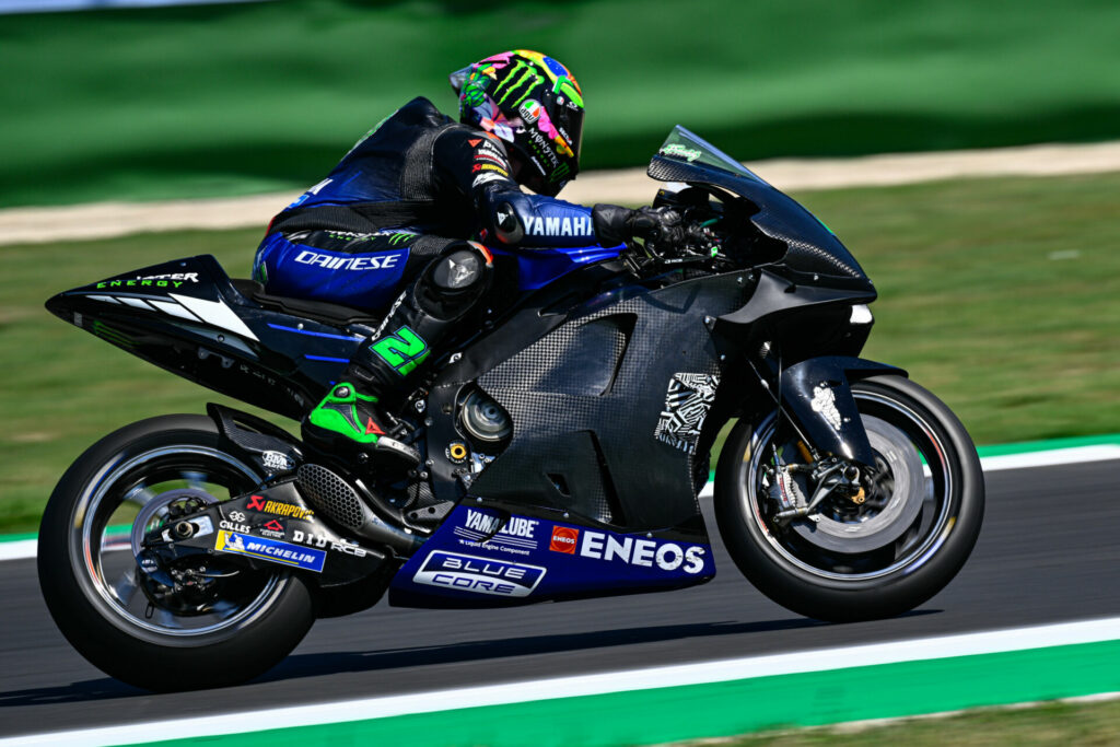 Franco Morbidelli tested a new fairing for Yamaha. Photo courtesy Dorna.