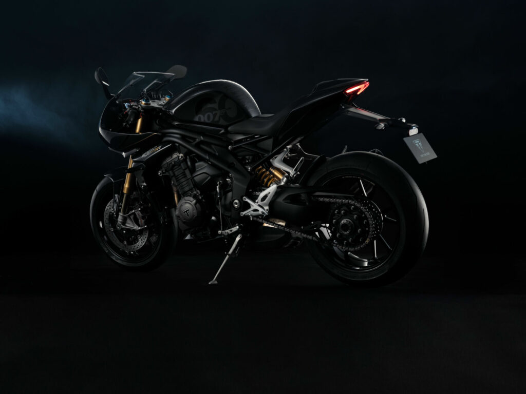 Another view of a Triumph Speed Triple 1200 RR Bond Edition. Photo courtesy Triumph.