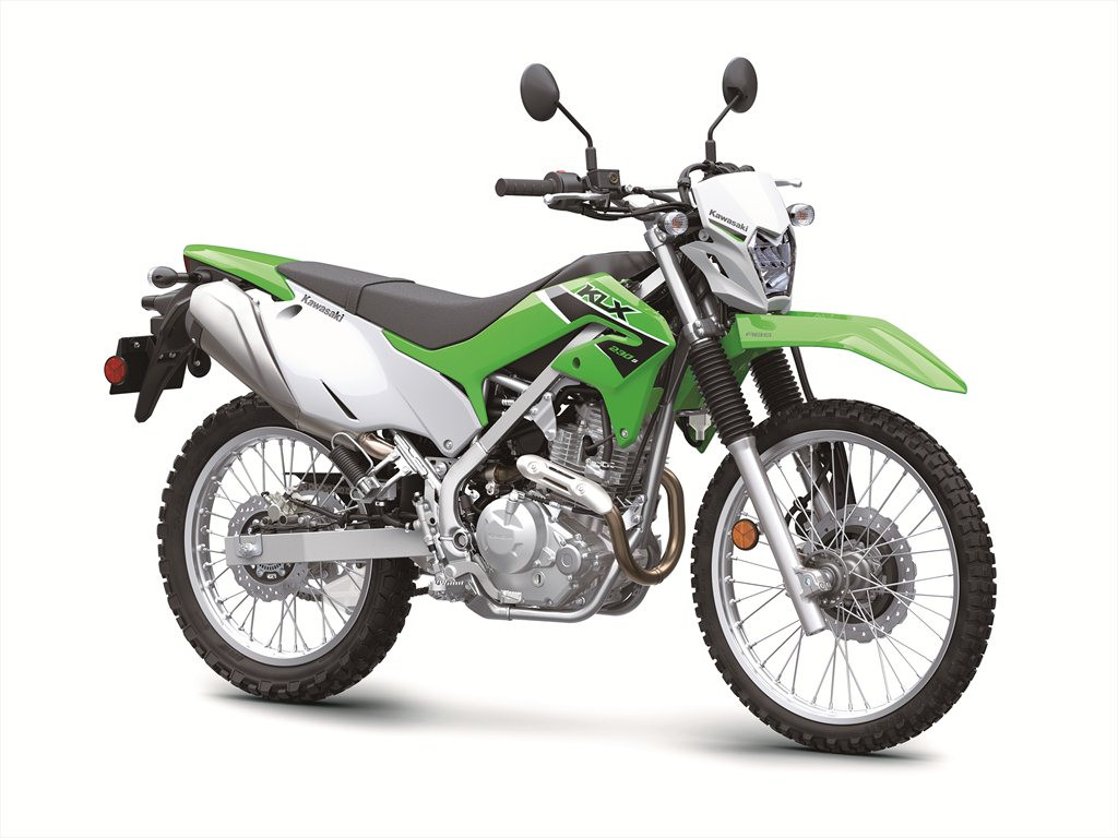 A 2023-model Kawasaki KLX230. Photo courtesy Kawasaki Motors Corp., U.S.A.